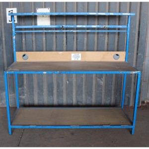 Used Packing Workstation 1700x600x1600mm Blue
